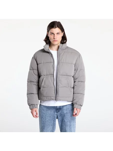 Μπουφάν Urban Classics Cropped Puffer Jacket Grey XL γκρι