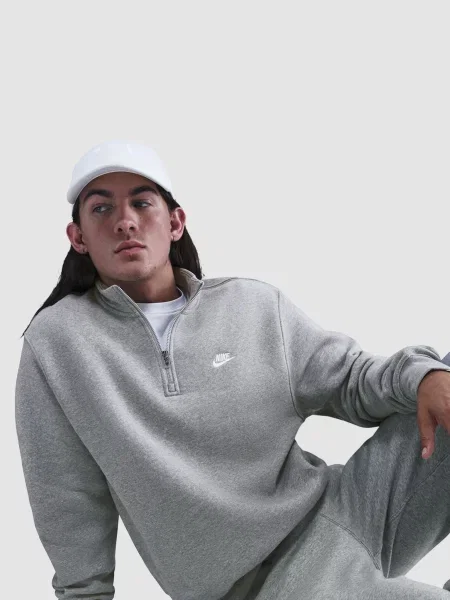 Флисовый свитер Nike серый