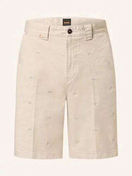 Boss Szorty Chinosy Straight Fit beige beżowe