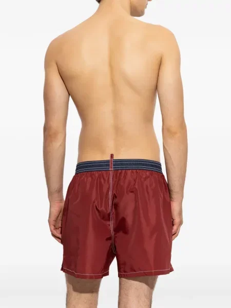 Slip de baie Dsquared2 cu imagine roșu