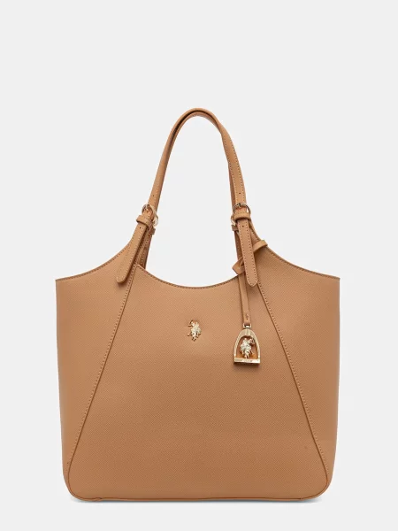 U.S. Polo Assn. geantă shopper pentru femei cu imitație de piele JONES bej
