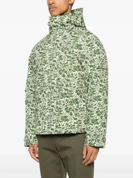 Geacă cu puf Fursac cu model floral cu imagine verde