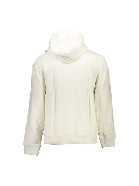 Bluza z kapturem Calvin Klein Jeans z kapturem z długim rękawem biała