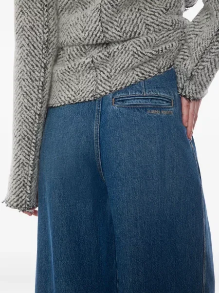 Blugi Alberta Ferretti plisate albastru