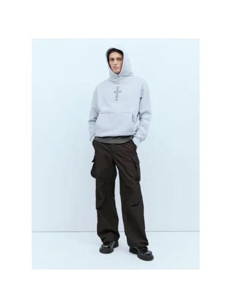 Bluza z kapturem Ice & Techno z kapturem z nadrukiem szara