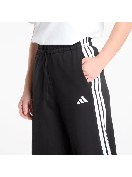 Szeroki polar Adidas w paski polarowy czarny