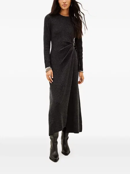 Rochie maxi Ba&sh tricotate gri