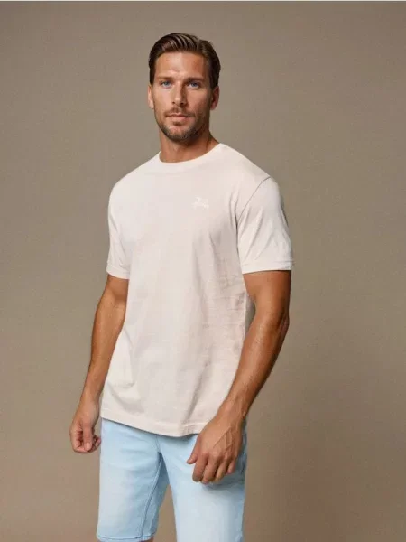 Sinsay koszulka kremowy