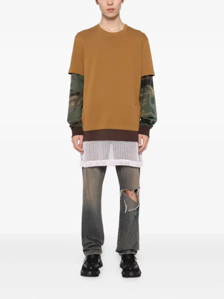 Tricou Givenchy cu broderie maro