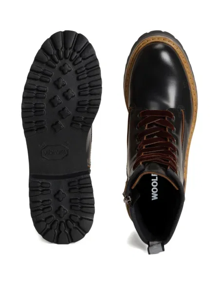 Botine Woolrich cu șireturi din dantelă negru