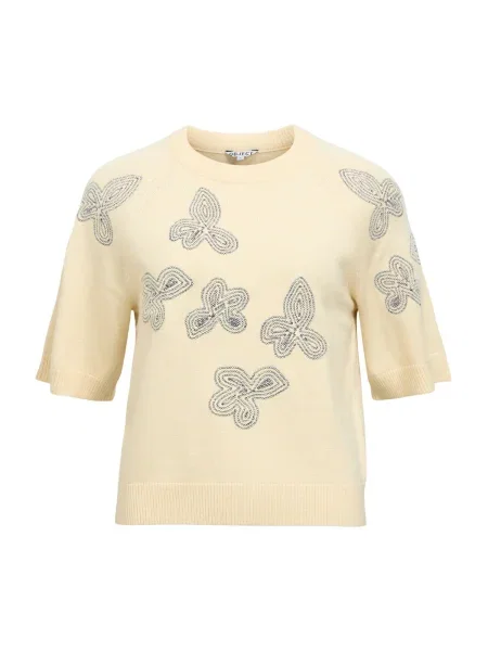 OBJECT Pulover OBJLaney Rubin crem / închis gri