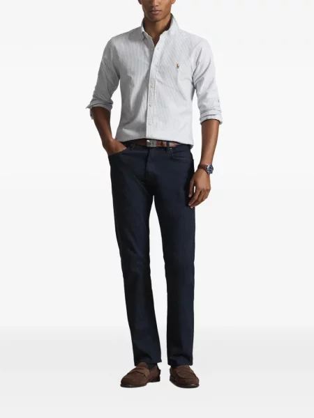 Czapka z daszkiem Polo Ralph Lauren w kratkę z twillu biznesowa niebieska