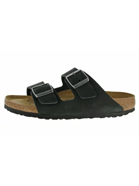 Klapki Birkenstock skórzane czarne