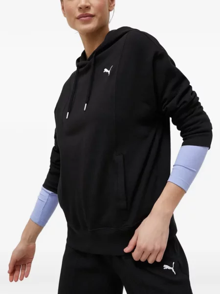 Hanorac cu glugă Puma cu broderie cu cordon negru