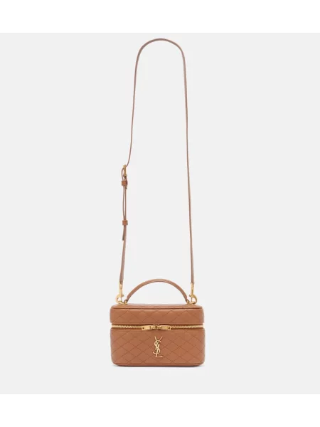 Geanta de piele Saint Laurent din piele maro