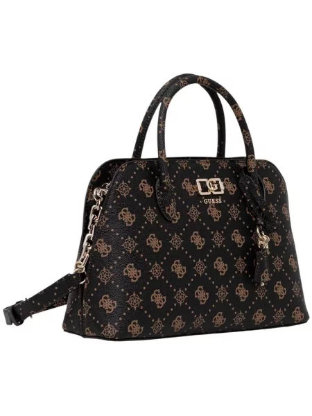 Crossbody kabelka Guess s autogramom hnedá