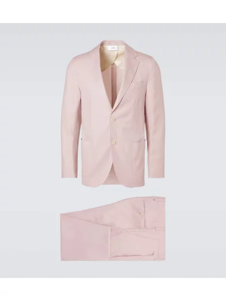 Volnena obleka ukrojena obleka Lardini roza