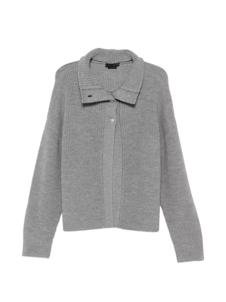 Cardigan Alice + Olivia de lână drapat gri