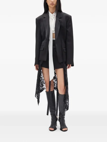Geacă Ann Demeulemeester cu model floral negru