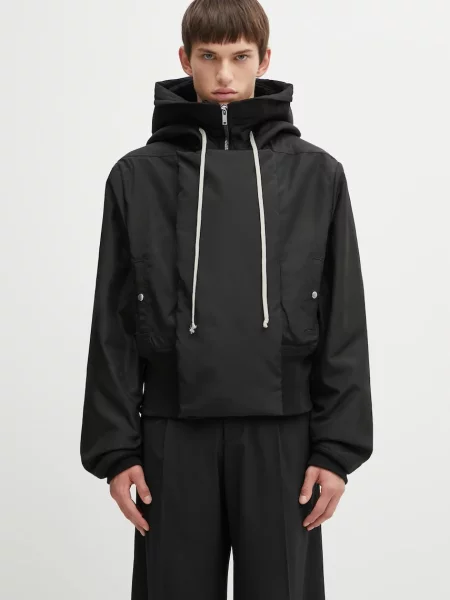 Rick Owens DRKSHDW geacă Cropped Alice Parka de tranzitie negru