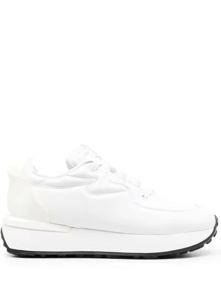 Sneakerși Le Silla cu șireturi din dantelă alb