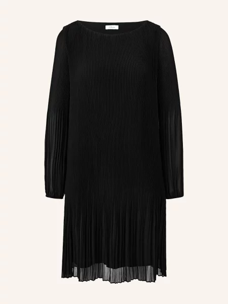 S.Oliver Black Label Plisované Šaty černá