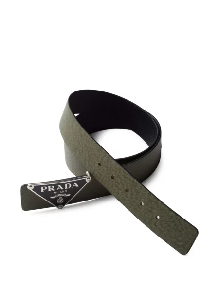 Cu centură curea Prada din piele cu bretele verde