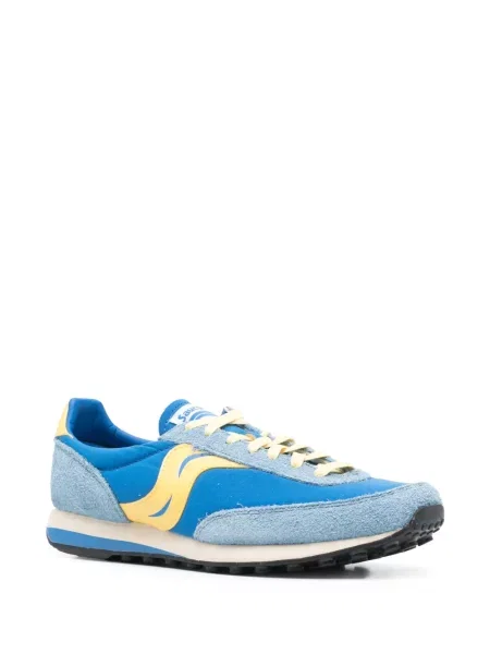 Semišové pruhované tenisky Saucony modré