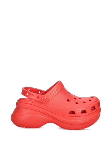 Papuci tip mules Crocs cu platformă roșu