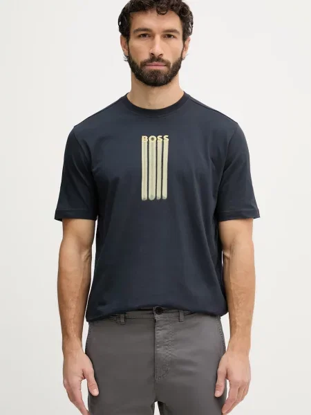 BOSS Orange tricou bărbătesc din portocaliu