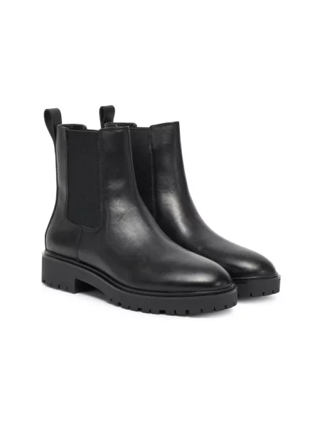 Botki Ralph Lauren skórzane czarne