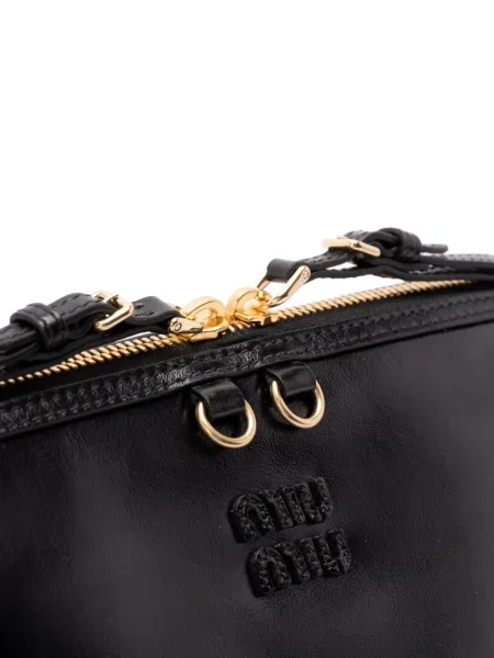Geanta de piele Miu Miu din piele negru