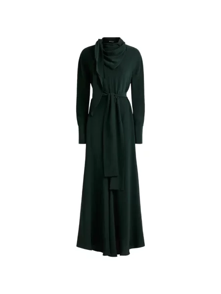 Cu centură rochie maxi Kiton drapată verde