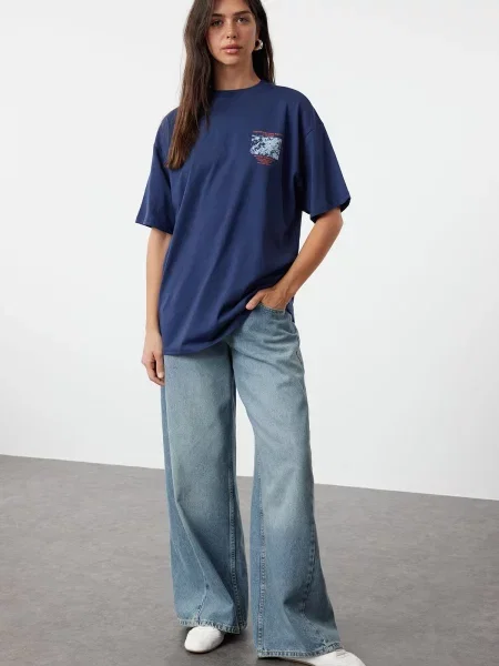 Tricou Trendyol albastru