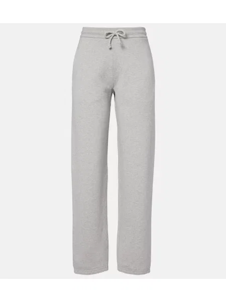 Pantaloni sport Victoria Beckham din jerseu gri