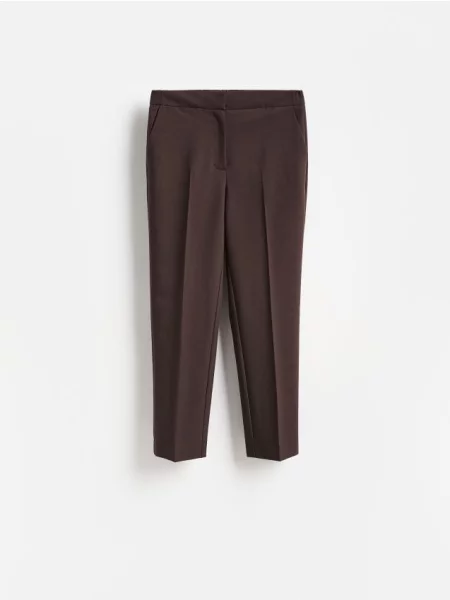 Reserved Pantaloni țigaretă maro-închis maro