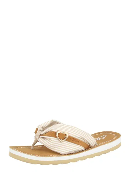 S.Oliver Flip-flops cămilă / nisipiu maro