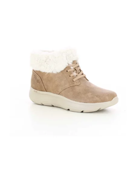 Buty do kostki Skechers zamszowe beżowe