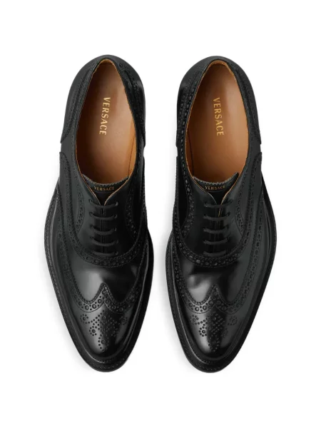 Brogues Versace cu șireturi din dantelă negru