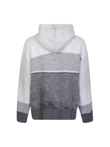 Dzianinowa bluza z kapturem Palm Angels z kapturem szara