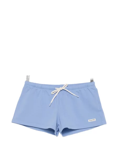 Pantaloni scurți Sporty & Rich cu autograf cu cordon albastru