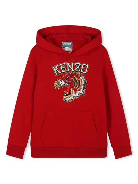 Bluza z kapturem dziecięca Kenzo czerwona