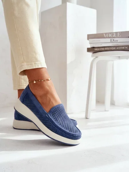 Mokasini Sergio Leone modra