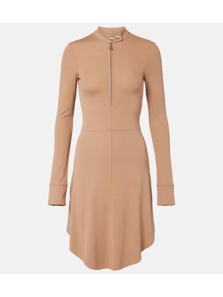 Rochie Courreges din jerseu biker bej