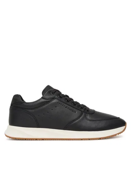 Кожени маратонки Tommy Hilfiger PREMIUM LEATHER HYBRID мъжки черно