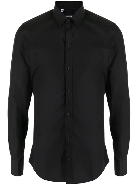 Cămașă Dolce & Gabbana din poplin negru
