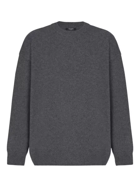 Pulover Balmain cu decolteu rotund gri