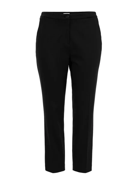 WE Fashion Pantaloni cu dungă negru