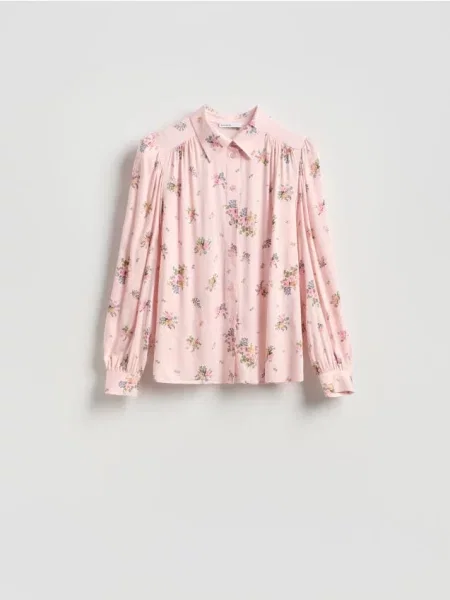 Reserved Cămașă din cu model roz-pastel roz