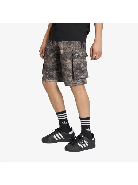 Pantaloni scurți adidas Adilenium Season 5 Aop Cargo Shorts Chalk Pearl/ Wonder Taupe 32